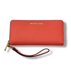 Michael Kors Coral Wristlet Wallet